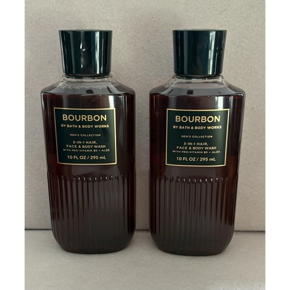 Bath & Body Works Other - Bath & Body Works Bourbon Men's 3-IN-1 Hair Face Body Wash-TWO PACK Brand New